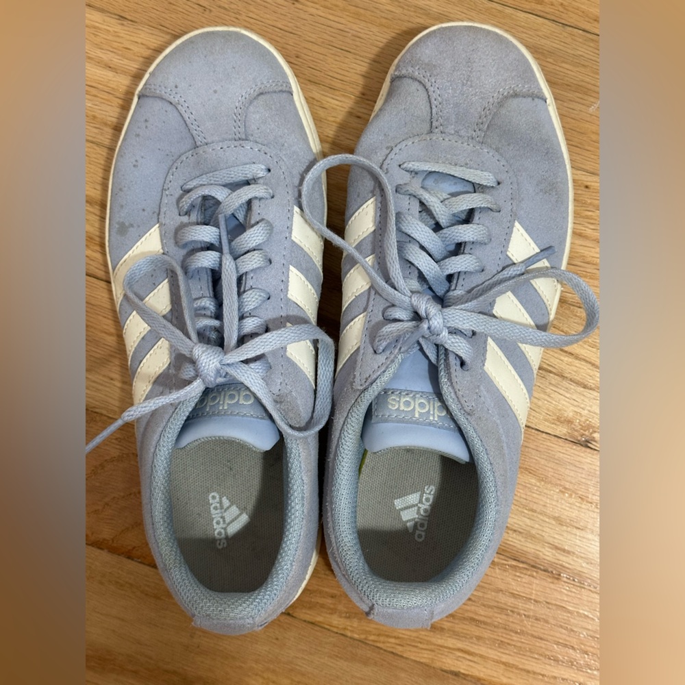Adidas Light Blue Suede Sneakers